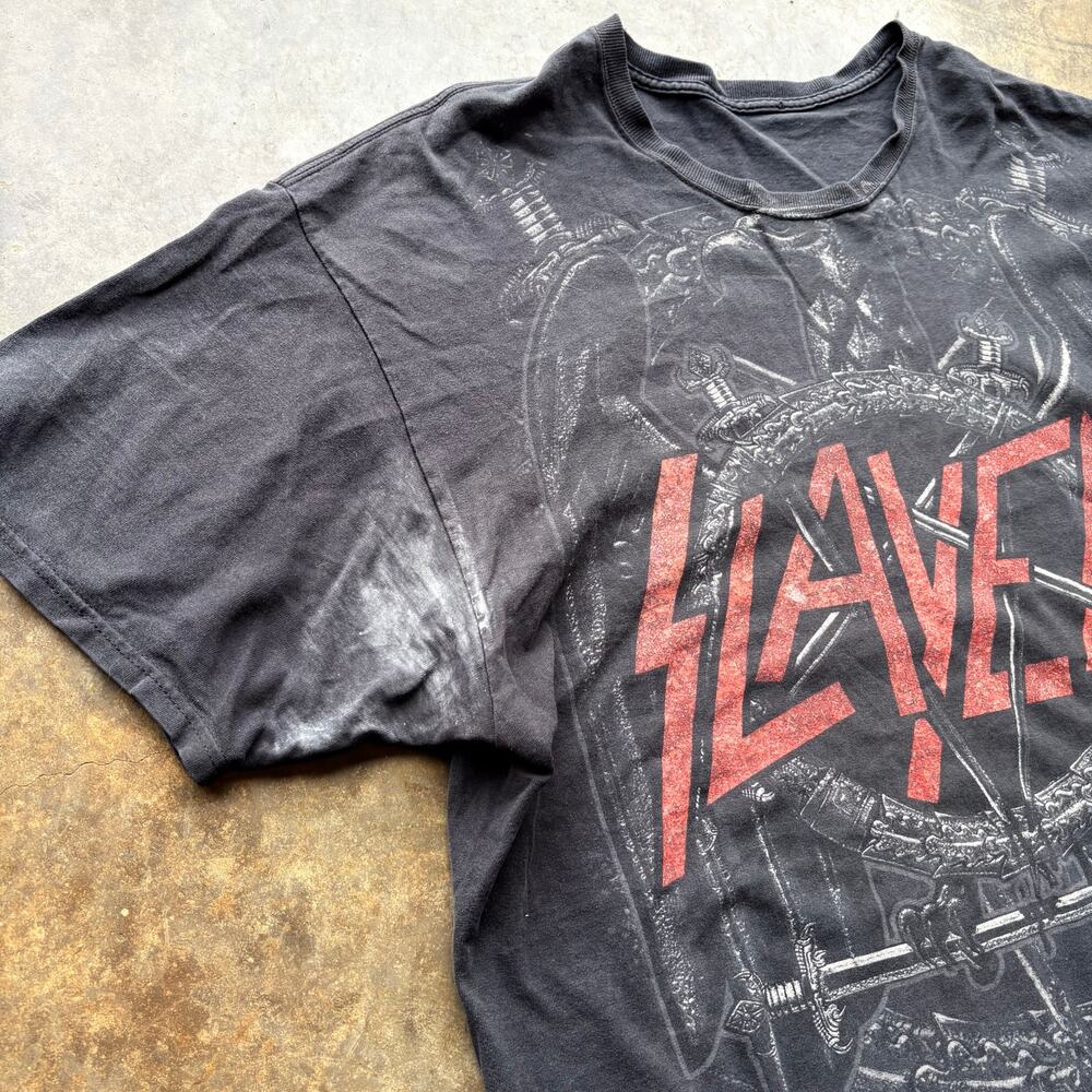 Vintage Y2K Super Faded Slayer T-shirt - Picture 3 of 6